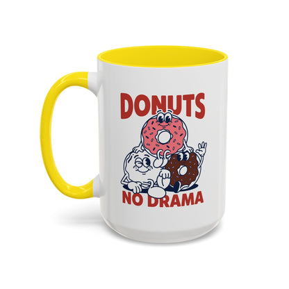 Donuts No Drama - Color Accent Mug