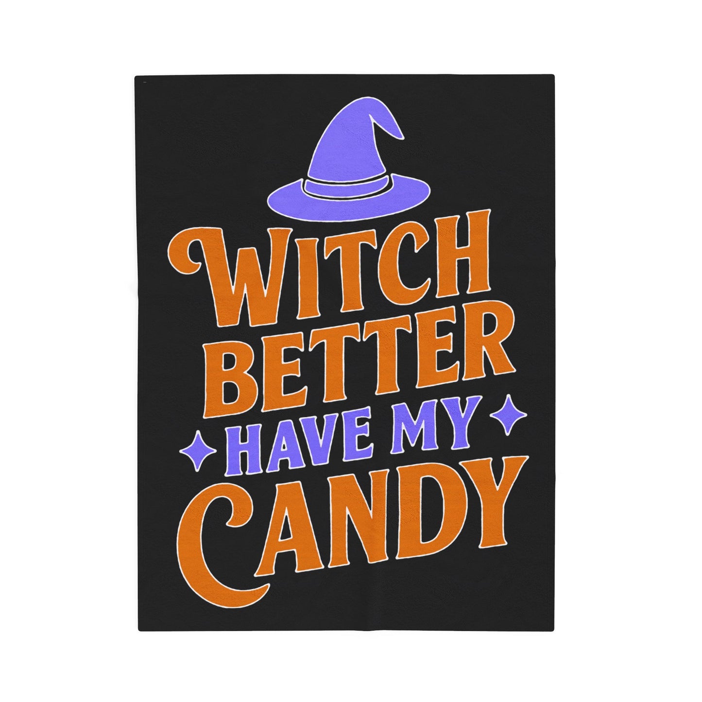 Halloween Velveteen Plush Blanket - Cozy Witch-Inspired Throw, Perfect for Fall Décor, Spooky Season, Trick or Treat, Gift for Her