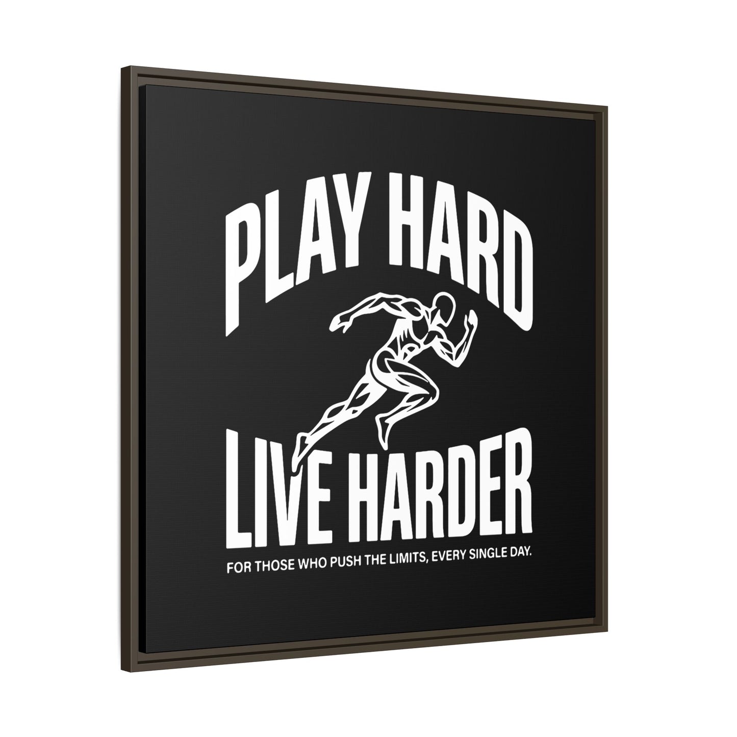 Play Hard / Live Harder - Framed Canvas