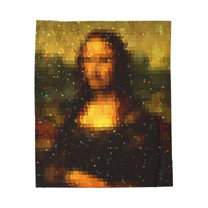 Pixel Muse — Silent Smile - Plush Blanket