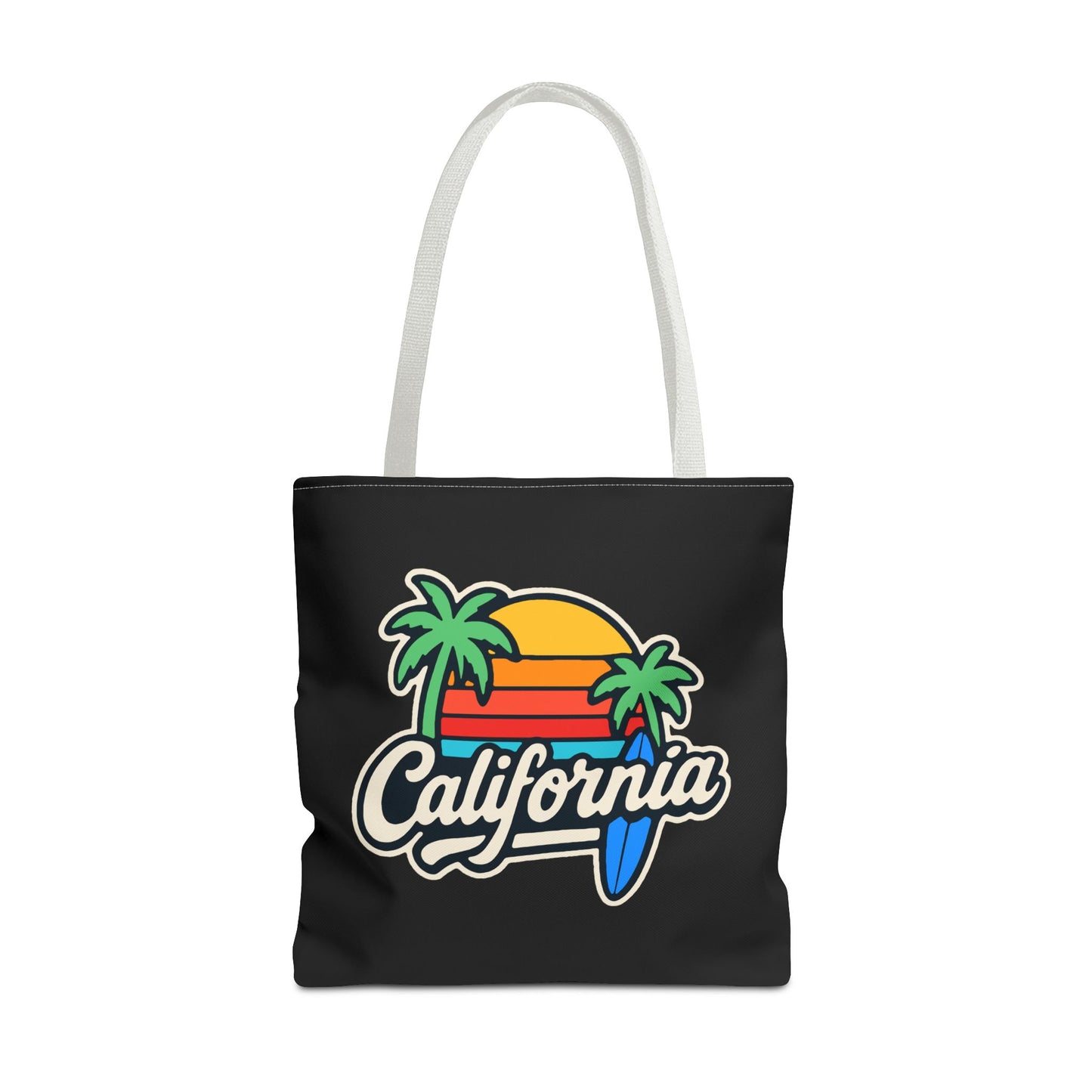 California Retro Tote Bag - Beach Vibes, Summer Accessory, Travel Bag, Gift for Friends, Eco-Friendly Shopping
