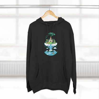 Floating Castle Dragon - Magical Fantasy Island - Hoodie