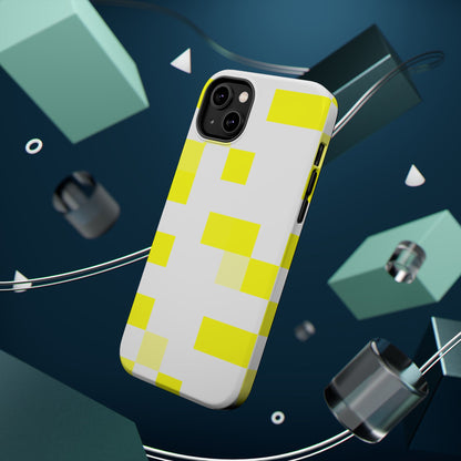 Yellow Pixel Grid -  Magnetic Phone Case
