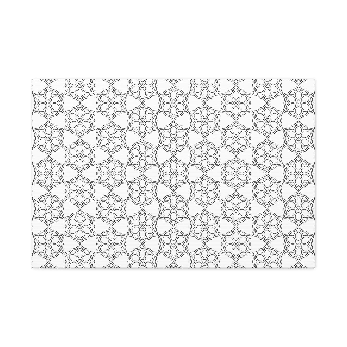 Elegant Geometric Wall Art Canvas, Modern Home Decor, Gray Pattern Stretched Canvas, Minimalist Artwork, Gift for New Home