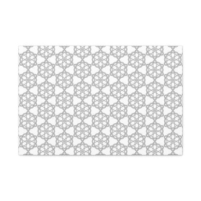 Elegant Geometric Wall Art Canvas, Modern Home Decor, Gray Pattern Stretched Canvas, Minimalist Artwork, Gift for New Home
