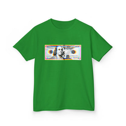 100 Dollars Bill - Neon Color Explosion - Kids Tee