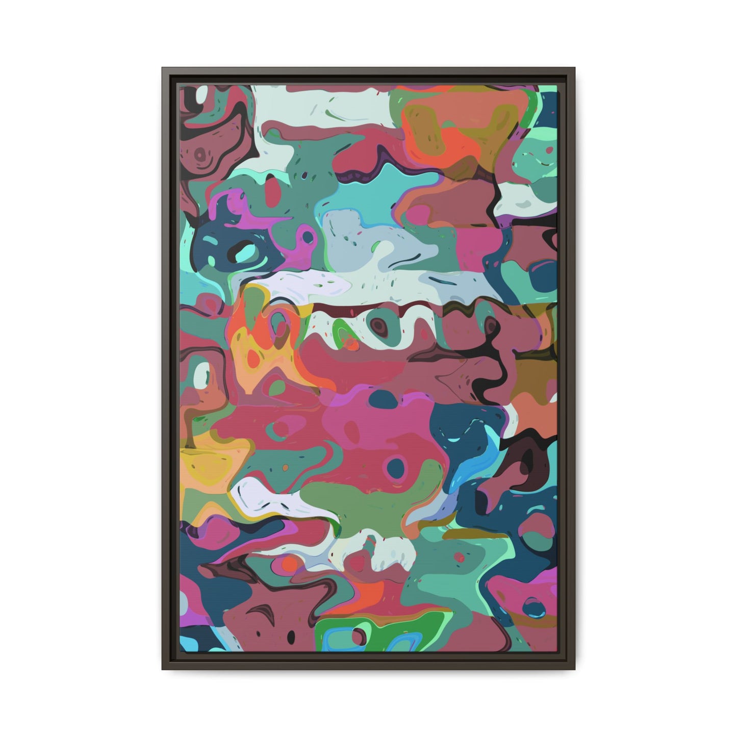 Colorful Abstract Marble - Framed Canvas