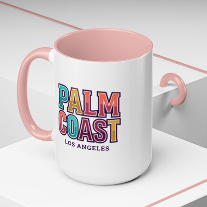 Palm Coast - Los Angeles - Color Accent Mug