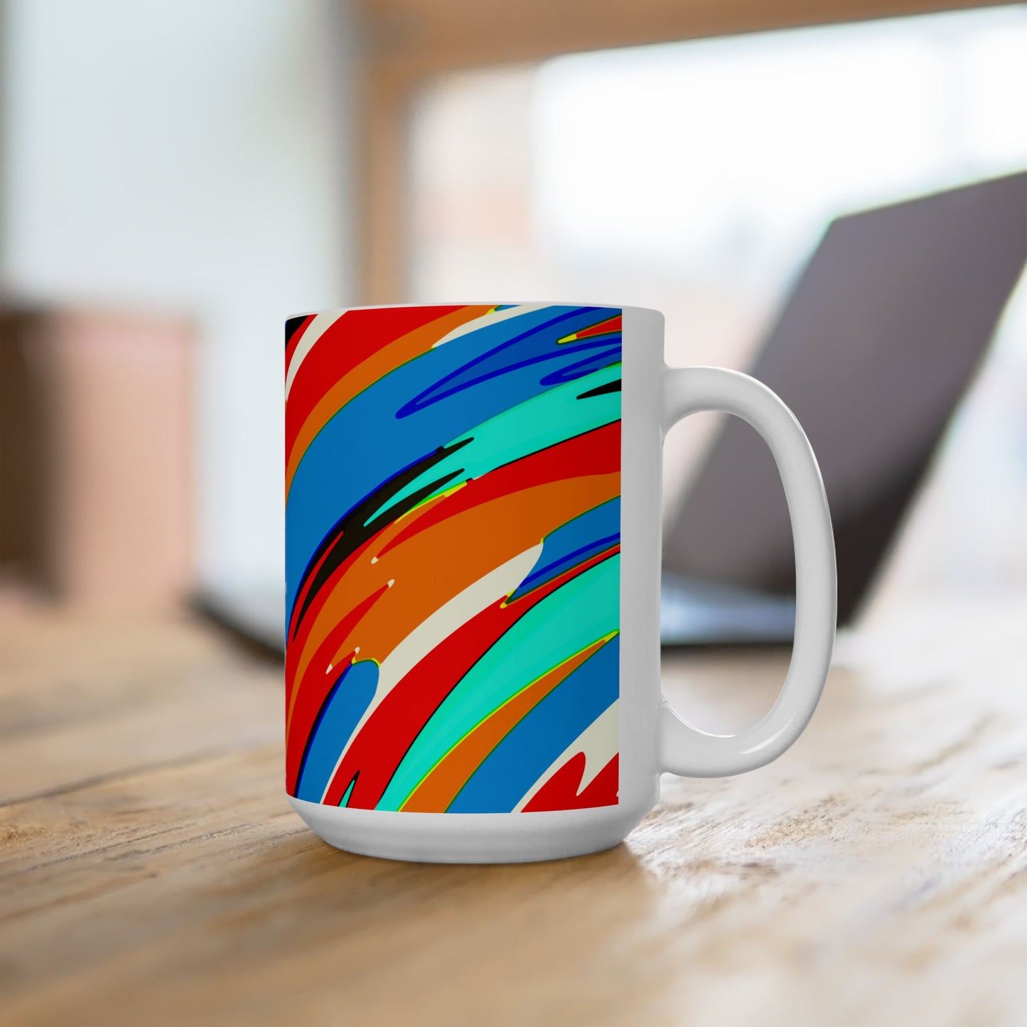 Abstract Rainbow Swirl Arc - Mug