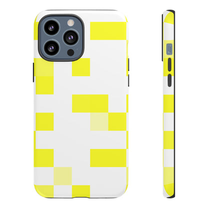 Yellow Pixel Grid -  Phone Case