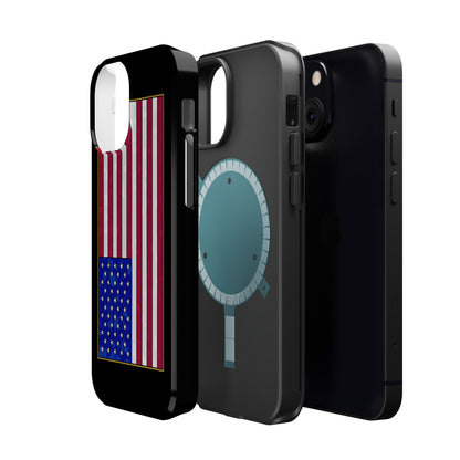 New Glory American Flag (Gold Edge Edition) - Magnetic Phone Case
