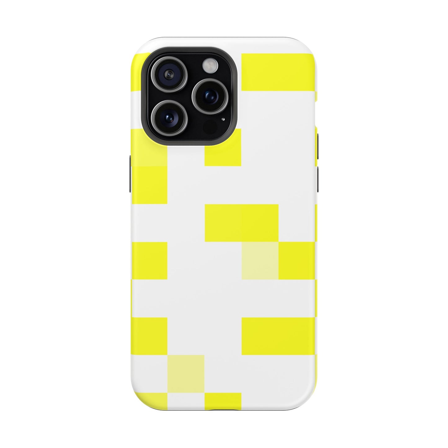 Yellow Pixel Grid -  Magnetic Phone Case