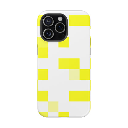 Yellow Pixel Grid -  Magnetic Phone Case