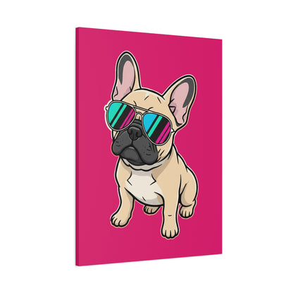 French Bulldog with Sunglasses - Canvas