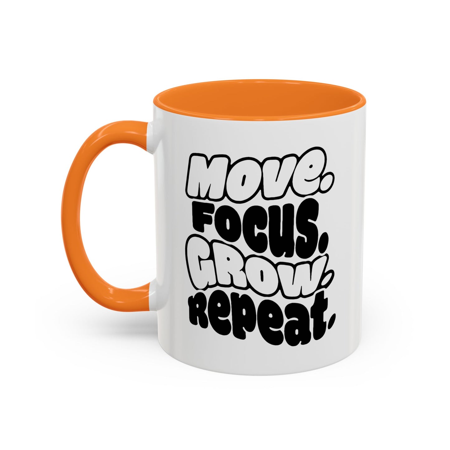 Move. Focus. Grow. Repeat. - Colorful Mug