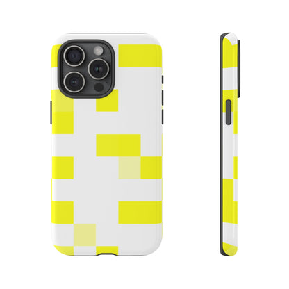 Yellow Pixel Grid -  Phone Case