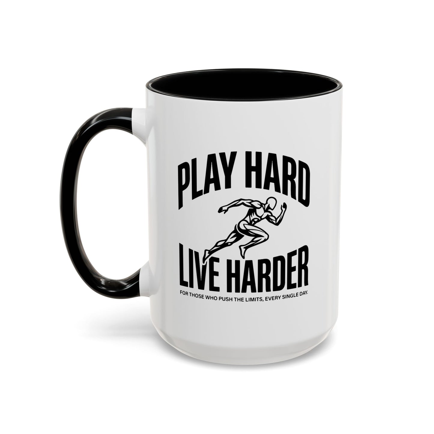 Play Hard / Live Harder - Color Accent Mug
