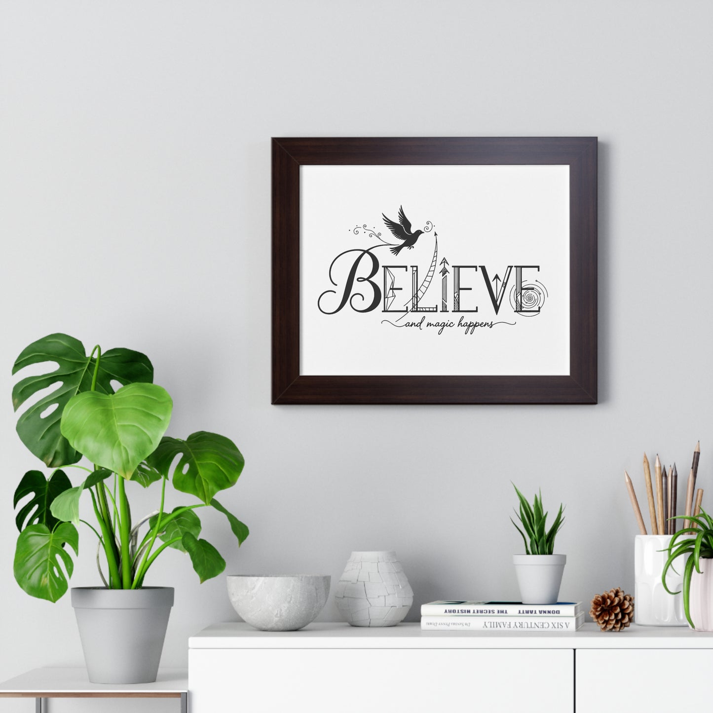 Believe and Magic Happens - Framed Poster
