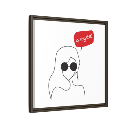 Incroyable Chic Girl - Framed Canvas