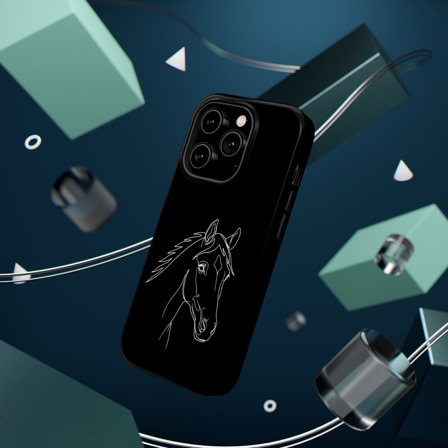 Horse Portrait Sketch - Magnetic Phone Case