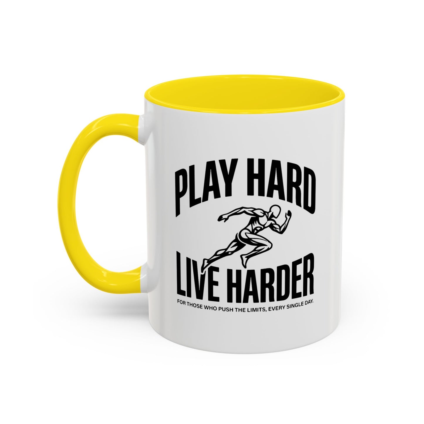 Play Hard / Live Harder - Color Accent Mug