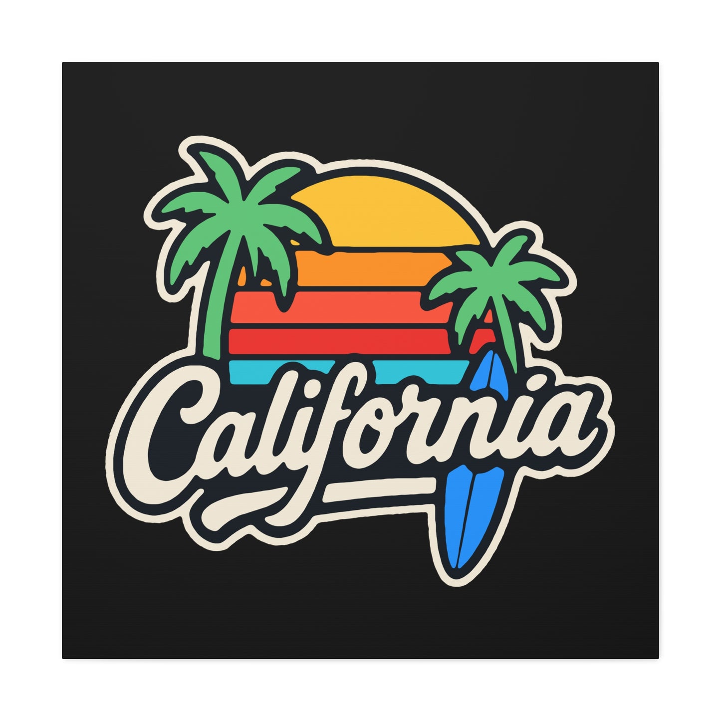 California Surf Vibes - Canvas