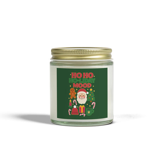 Ho Ho Ho-liday Mood Scented Candle, Coconut Apricot Wax, Relaxing Home Decor, Gift for Xmas Lovers, Cozy Atmosphere, Aromatherapy