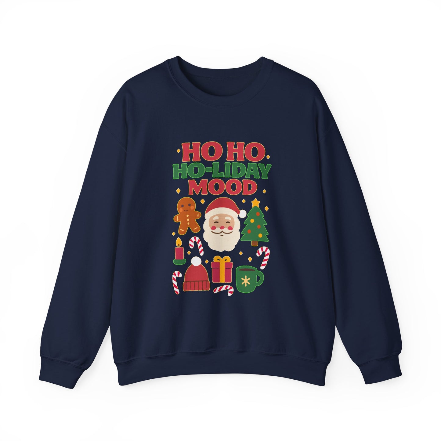 Festive Holiday Sweatshirt, Christmas Crewneck, Cozy Winter Gift, Unisex Sweatshirt, Seasonal Apparel, Ho Ho Ho-liday Mood