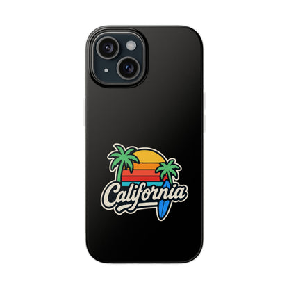 California Sunset Flexi Case, Tropical Phone Cover, Summer Vibe Accessory, Surfer Gift, Personalized Mobile Case