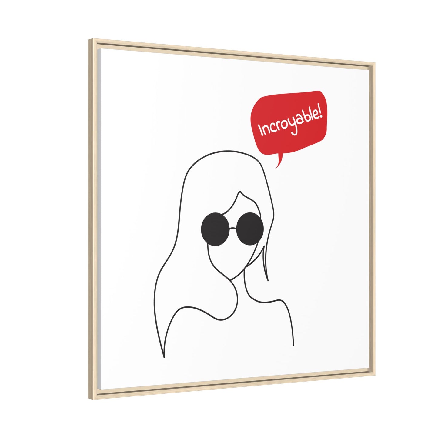 Incroyable Chic Girl - Framed Canvas