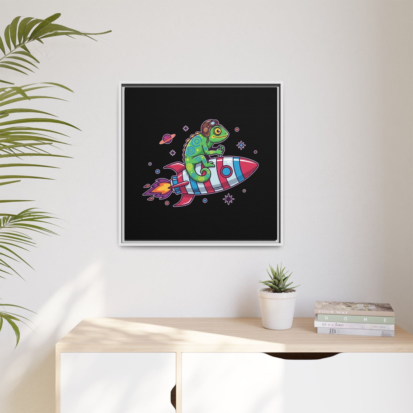 Cosmic Rider - Framed Canvas