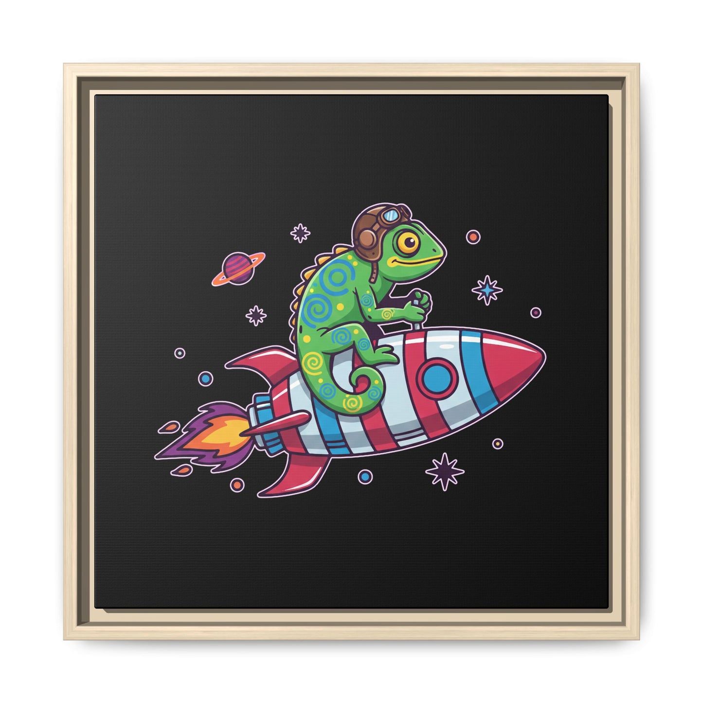 Cosmic Rider - Framed Canvas