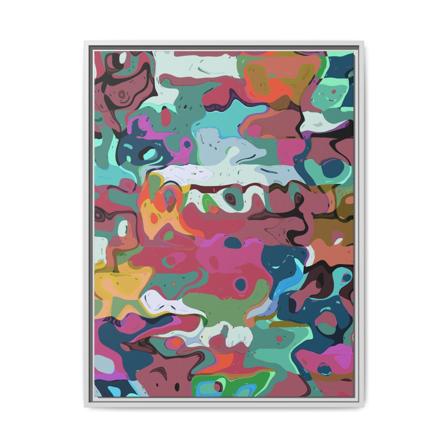 Colorful Abstract Marble - Framed Canvas