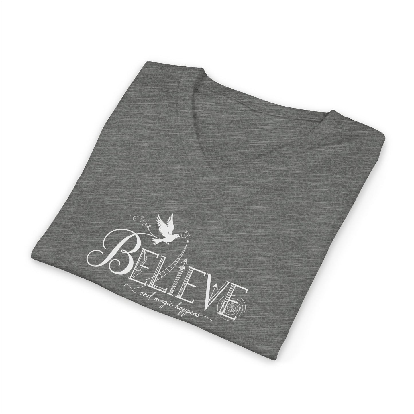 Believe and Magic Happens - V-Neck Tee