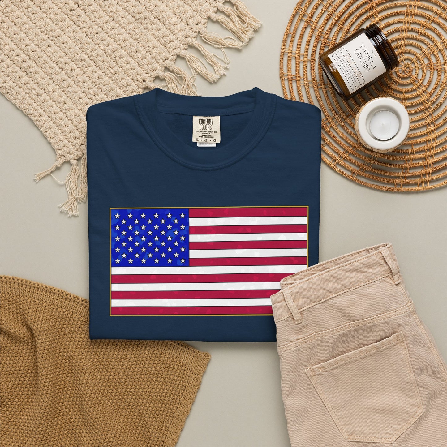 New Glory American Flag (Gold Edge Edition) - T-Shirt