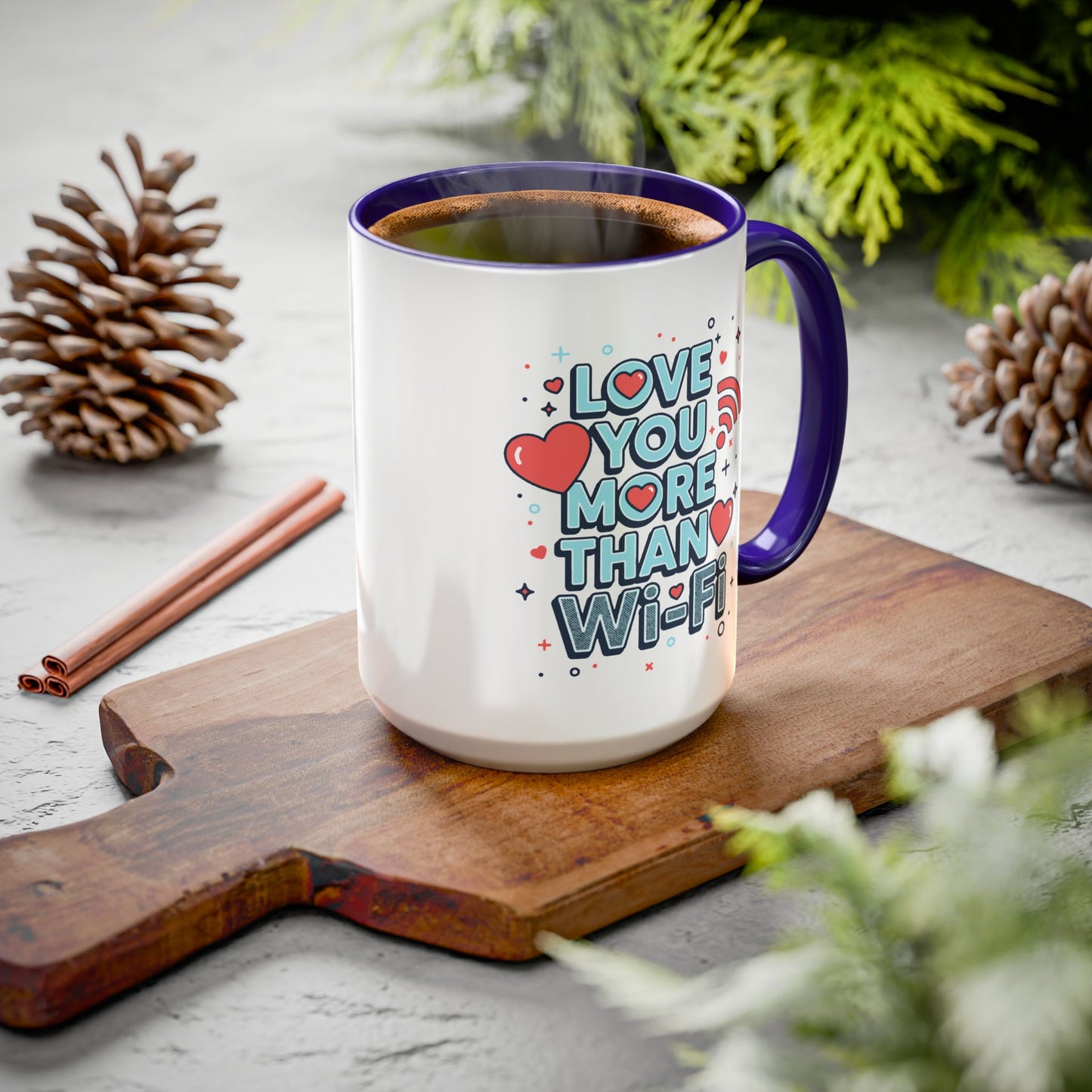 Love You More Than Wi‑Fi - Colorful Mug