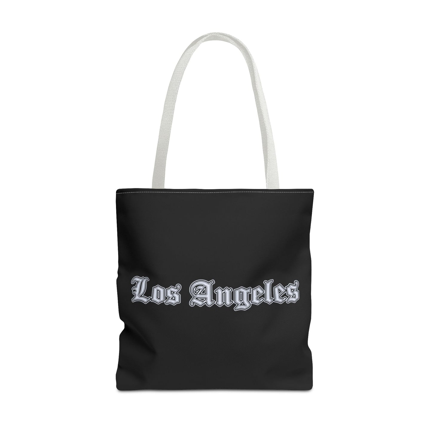 Los Angeles Gothic Tote Bag, Urban Tote, City Lover Bag, Gift for Angelenos, Travel Tote, Fashionable Shopper - Silver Edition