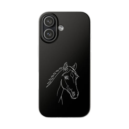 Horse Portrait Sketch - Flexi Phone Case