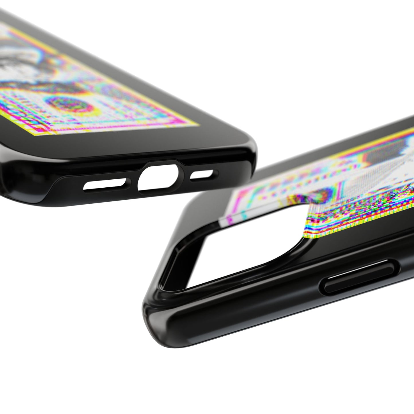 100 Dollars Bill - Neon Color Explosion - Phone Case