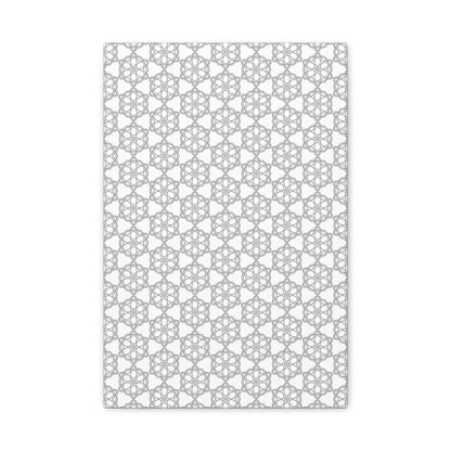 Elegant Geometric Wall Art Canvas, Modern Home Decor, Gray Pattern Stretched Canvas, Minimalist Artwork, Gift for New Home