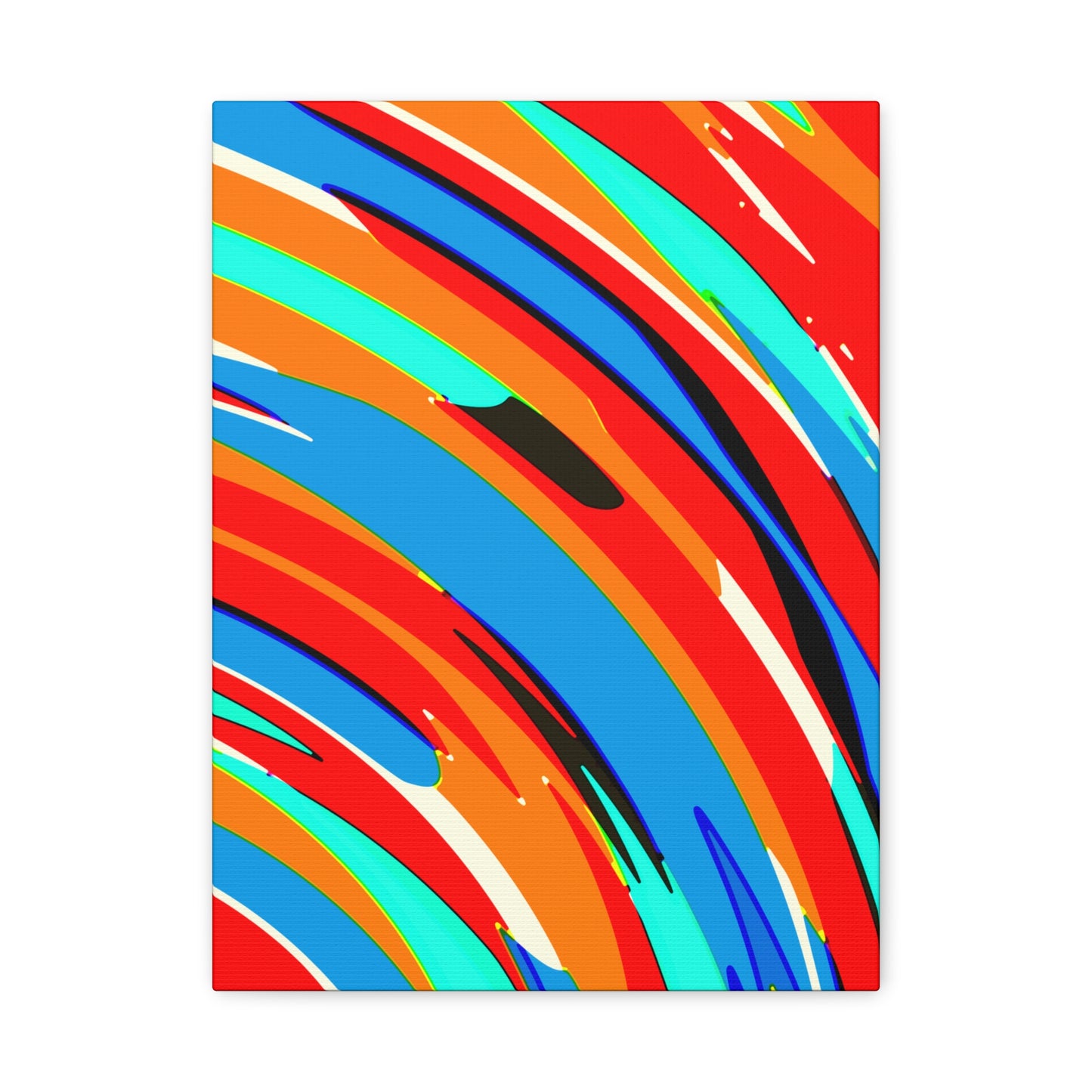 Abstract Rainbow Swirl Arc - Canvas