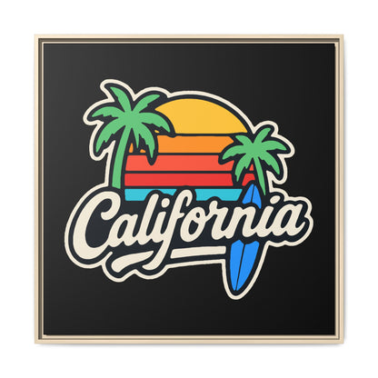 California Surf Vibes - Framed Canvas