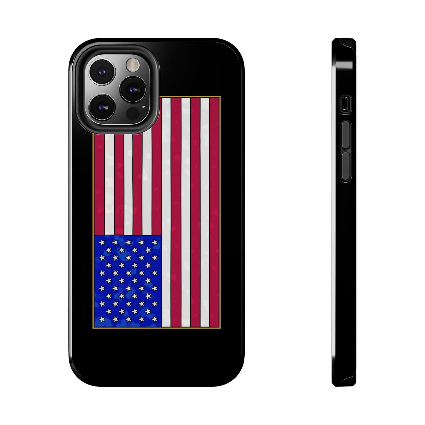 New Glory American Flag (Gold Edge Edition) - Phone Case