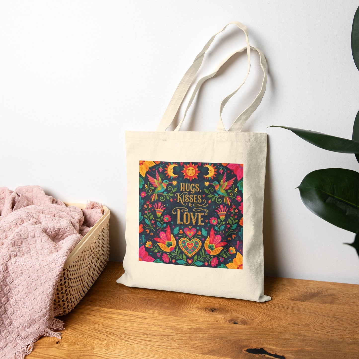 Hugs, Kisses & Love - Canvas Tote Bag
