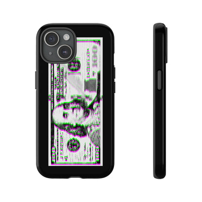 100 Dollars Bill - Green/Magenta Glitch - Phone Case
