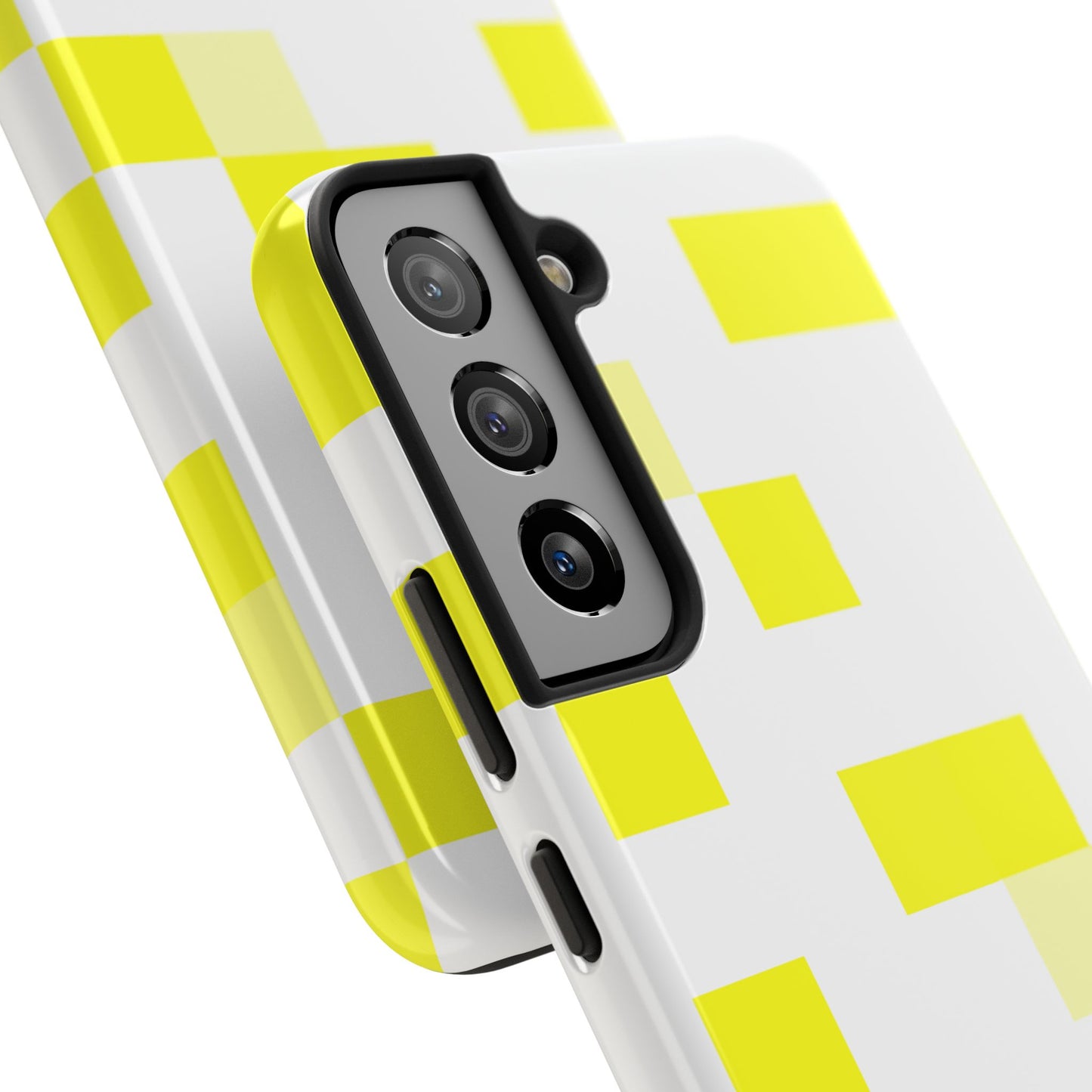 Yellow Pixel Grid -  Phone Case