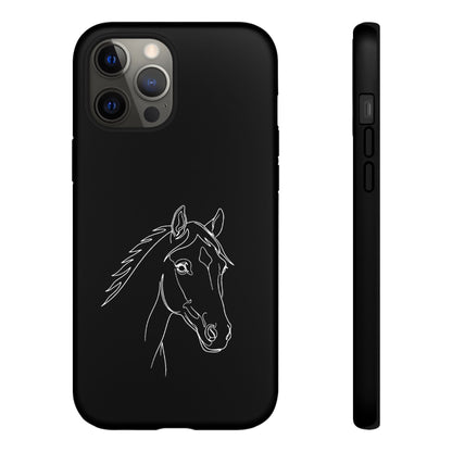 Horse Portrait Sketch - Tough Phone Case