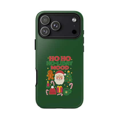 Christmas Phone Case, Ho Ho Ho-liday Mood, Festive Phone Cover, Santa Christmas Accessory, Holiday Gift, Winter Vibes
