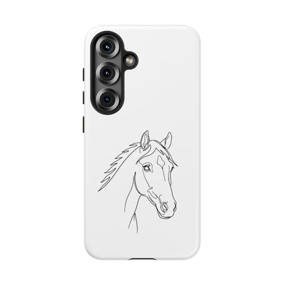 Horse Portrait Sketch - Tough Phone Case