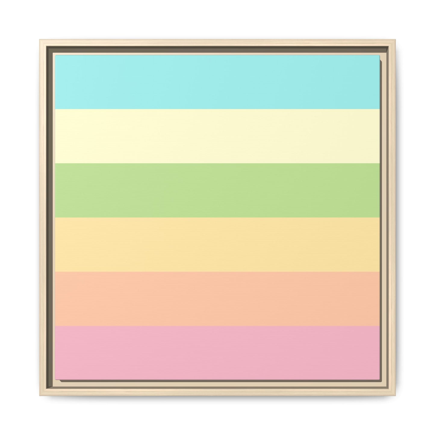 Pastel Stripes - Framed Canvas